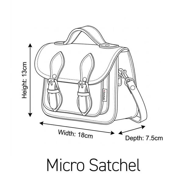 Zatchels Leather Micro Satchel - Purple - In Stock & Ready to Ship