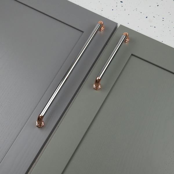 Handle & Home Copper & Chrome Industrial Handles