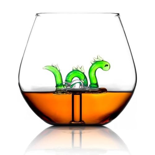 OLIPHANT Mythical Loch Ness Monster Tumbler, Novelty Glassware, Generous Capacity
