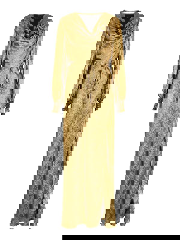 GWD Juliet Gold Metallic Maxi Dress