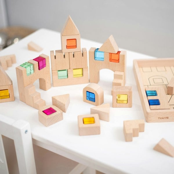 tickit Wooden Building Gem Blocks