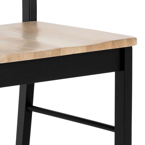 Furniture To Go Elvira Dining Chair in Black and Oak Set of 2
