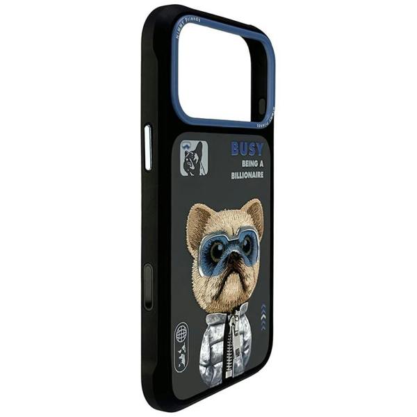 Nimmy Friends Nimmy Cool & Cute 2.0 Little Rich Tycoon Dog Case with MagSafe for iPhone 17 Pro 6.3" Black Blue - N-KMLL-IP17-PRO-01