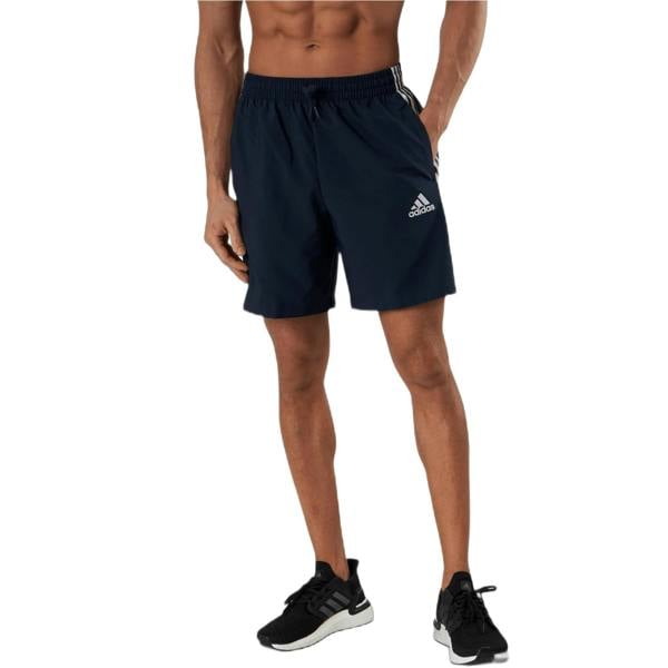 Adidas Mens Essentials Chelsea Aeroready 3 Stripes Shorts - Inkwell - 