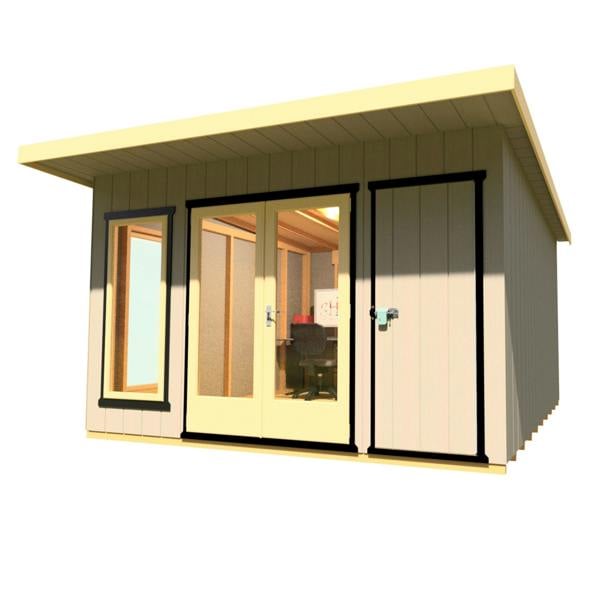 12x12 insulated Garden Studio Office Pent Roof - Best Shed