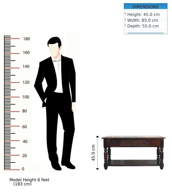 Artisan Furniture Solid Wood Turned Legs Cherry Console Table
