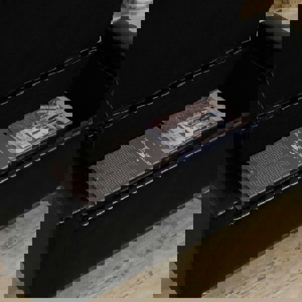 Rafaelo Mobilia Tufted Faux Leather Ottoman Bench Seat With Storage Black