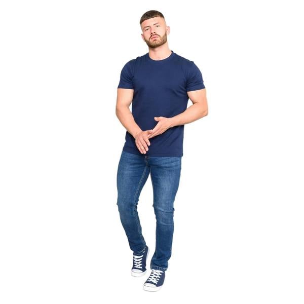 Duke Mens D555 Flyers 2 Crew Neck T-Shirt - Navy - 