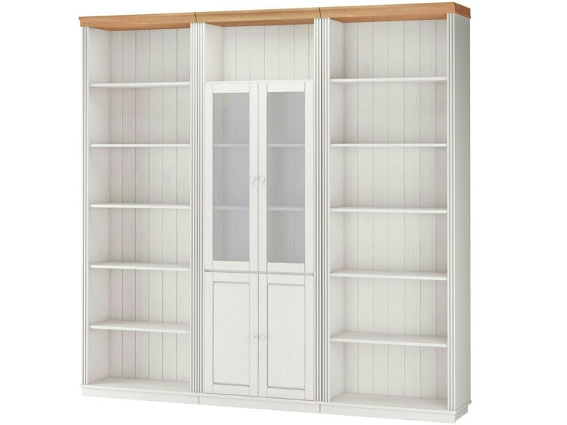 Dorel Home Anita Wall Unit 7 in White Honey