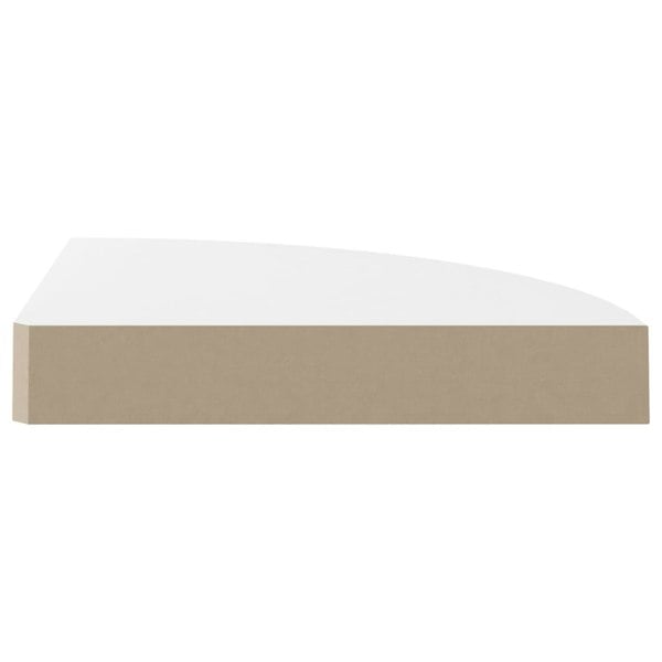 Berkfield Floating Corner Shelves 4 pcs High Gloss White 25x25x3.8 cm MDF