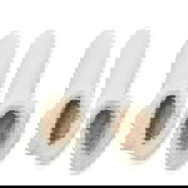 VIVA Polar Womens Faux Fur Fluffy Indoor Slipper Boots with Cute Pom Poms