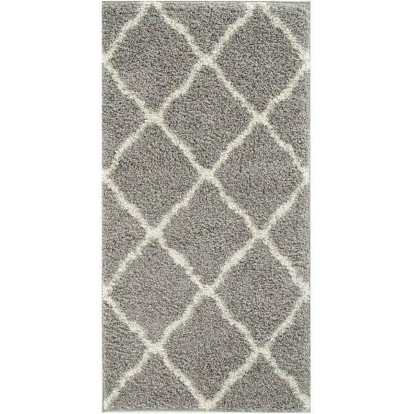 Moroccan Design Thick Shaggy Area Rugs Grey