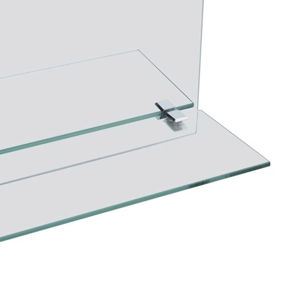 Berkfield Wall Mirror with Shelf 30x50 cm Tempered Glass