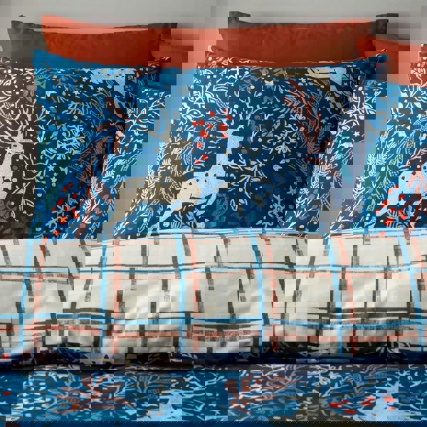 Portfolio Home Winter Stags Navy Duvet Cover Set