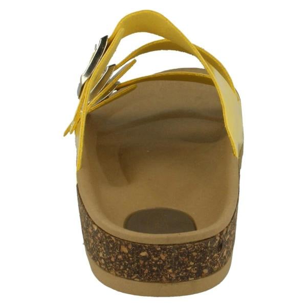 Spot On Ladies Spot On Three Buckle Mules