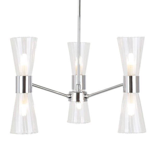 Pagazzi Lighting HERRERA 6 LIGHT POLISHED CHROME PENDANT CEILING LIGHT