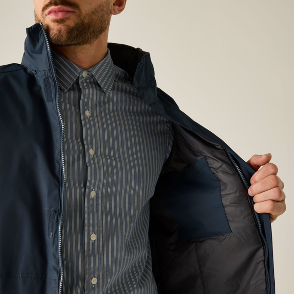 Regatta Mens Dover Waterproof Windproof Jacket - Navy/Navy
