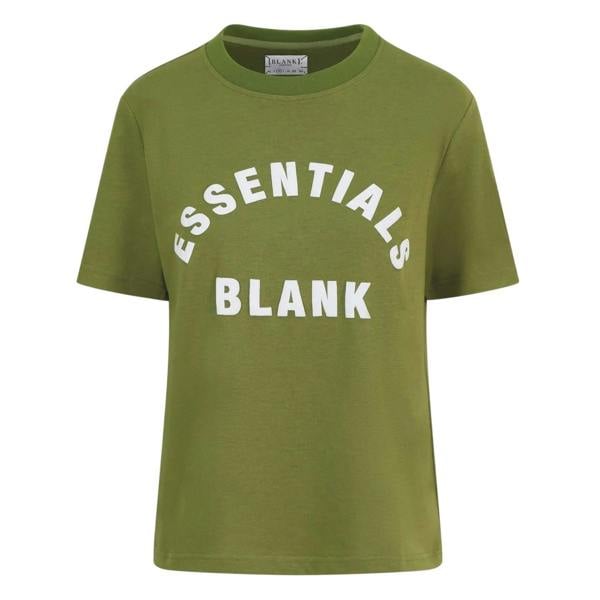 Blank Essentials Unisex Adult Arch Cotton T-Shirt - Moss - 