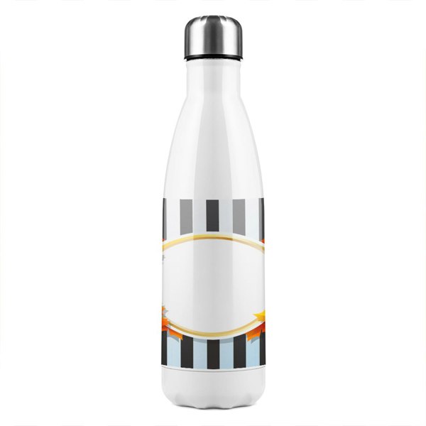 Benjamin Tate Design Pink & Orange Autumn Reath Stainless Steel Bottle