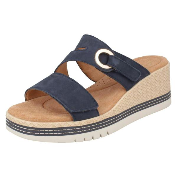 Clarks Ladies Clarks Wedge Heel Mule Sandals - Kidiki Cove