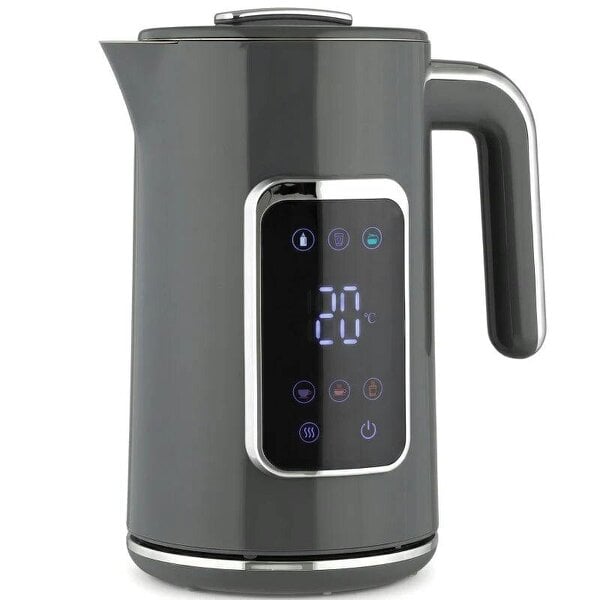 Bobobiy Electric Kettle, 1.7L Fast Boil 3000W Water Kettle with LED Display, Adjustable Temperature, Keep Warm Function, Grey