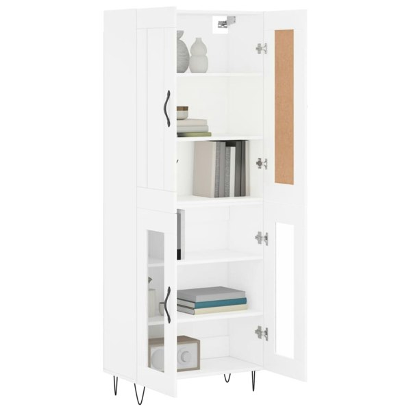 Berkfield Highboard White 69.5x34x180 cm Engineered Wood