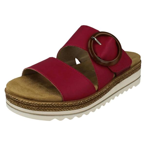 Remonte Ladies Remonte Wedge Sole Mule Sandals D0Q51