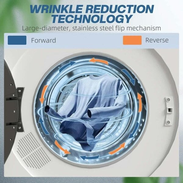 4kg Compact 40-60℃ Tumble Dryer - White