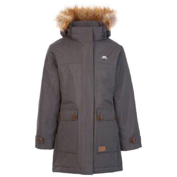 Trespass Girls Rhoda Waterproof Jacket - Dark Grey