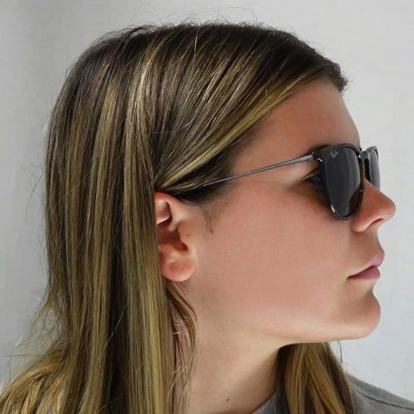 Ray-Ban Sunglasses Erika 4171 601/55 Black & Gunmetal Blue Mirror