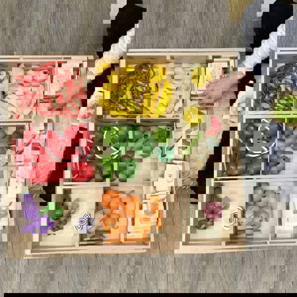 tickit Wooden Sorting Tray - 7 way