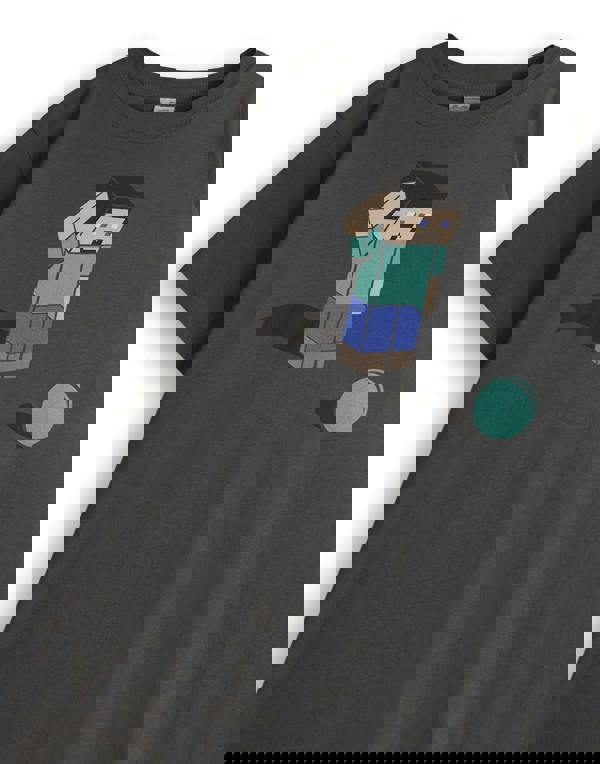 Minecraft Boys Black Short Sleeved T-Shirt