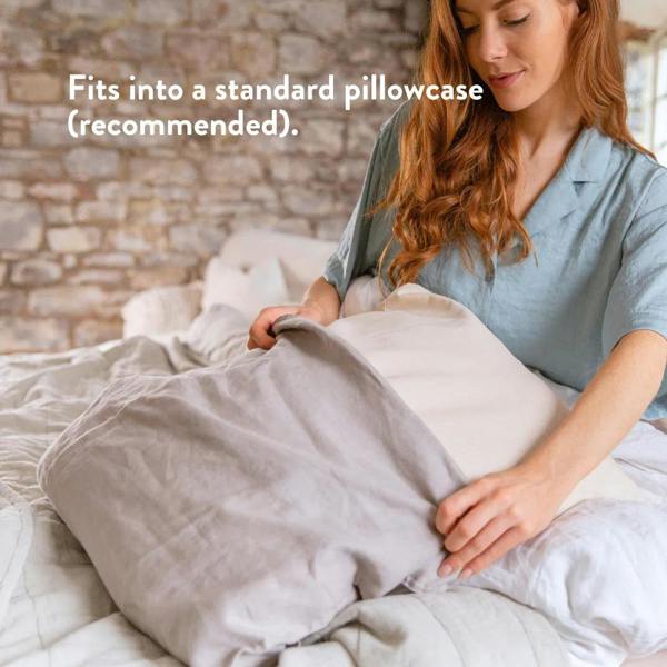 Putnams Organic Buckwheat Hull Pillow - Adjustable Natural Support - 100% Cotton Cover
