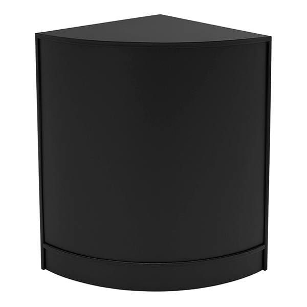 Sleek black corner display counter from the Triton LED Shop Counter Set, featuring a smooth finish and modern design for retail use