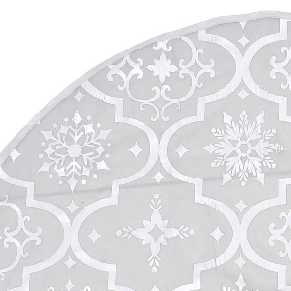 Berkfield Luxury Christmas Tree Skirt with Sock White 122 cm Fabric