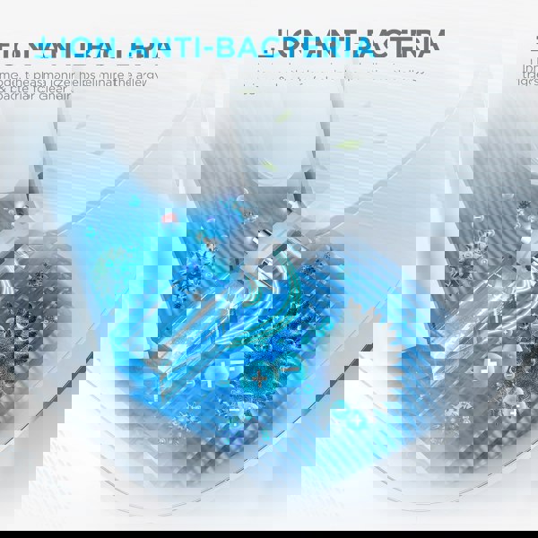 Living and Home 2-in-1 Electric Quite Bladeless Tower Fan APP Remote Control with Touch Screen LED Display ,10 Speeds ,HEPA Filter