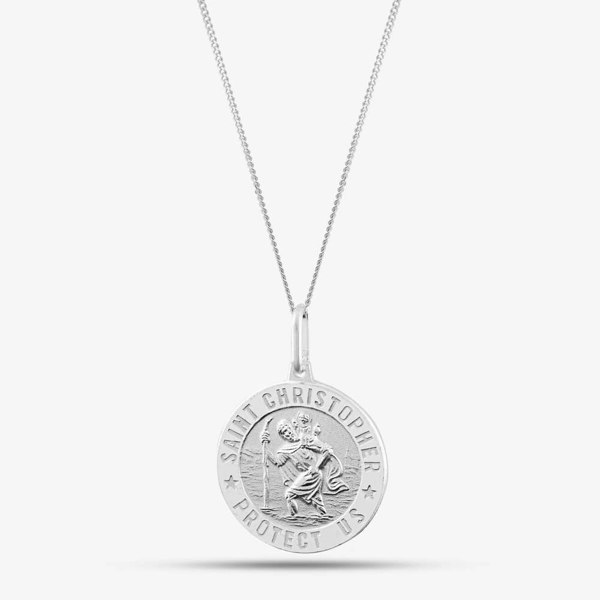 T. H. Baker Silver Heavy St Christopher Pendant 8.61.8199