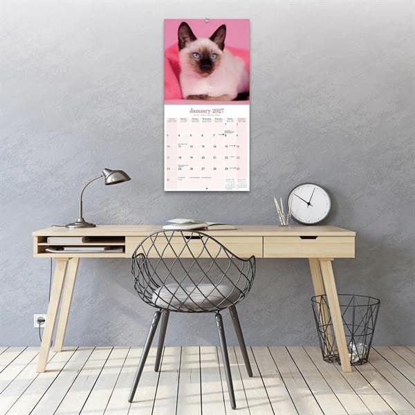 Siamese Cats Calendar 2027, Wall Calendars, Month To View, Cats, Gift