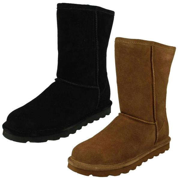 Bear Paw Ladies Bearpaw Sheepskin Lined Boots Elle Short