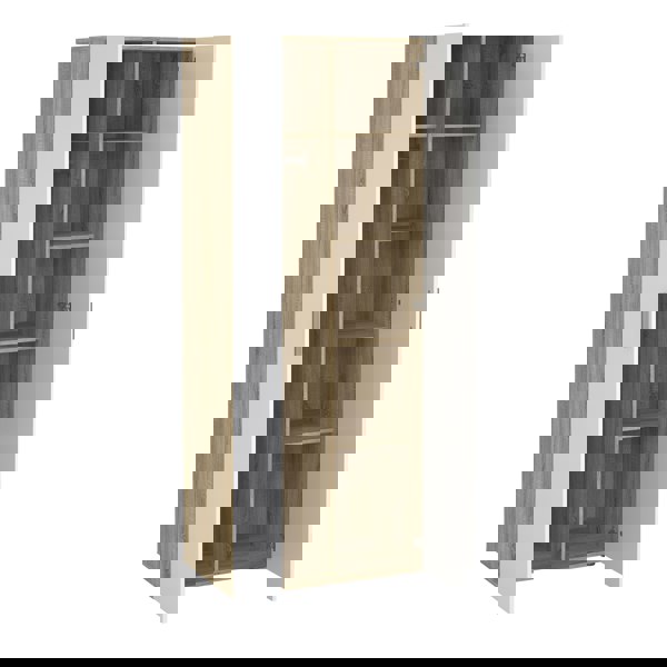 Furniture To Go Pepe Wardrobe with 2 doors in Oak with White High Gloss