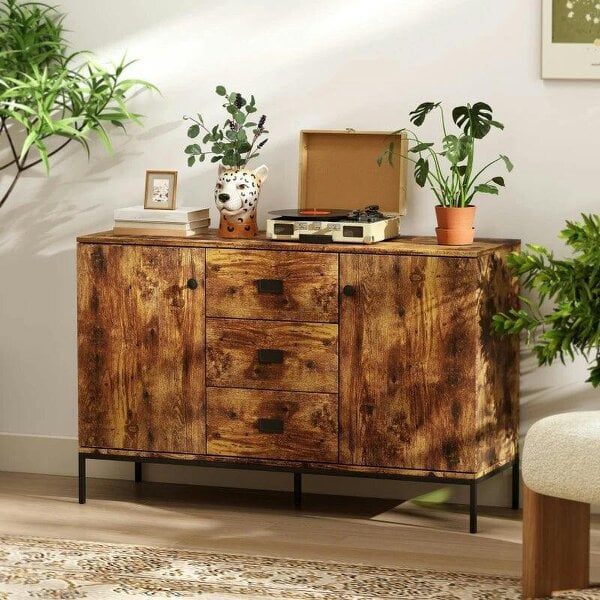Modern Rustic Brown Sideboard