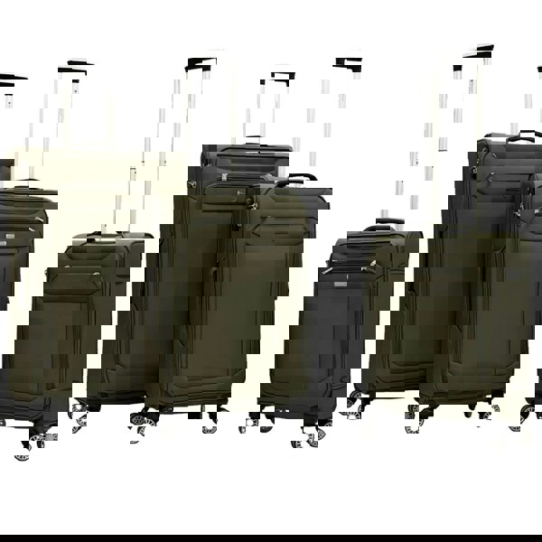 Snowball Soft Suitcase Dual 4-Wheel Spinners Expandable Luggage