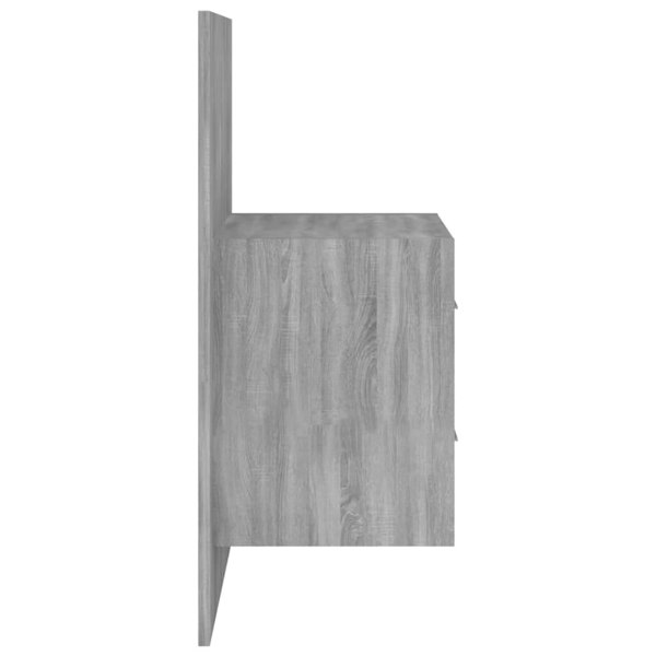 Berkfield Bed Headboard with Cabinets Grey Sonoma Engineered Wood