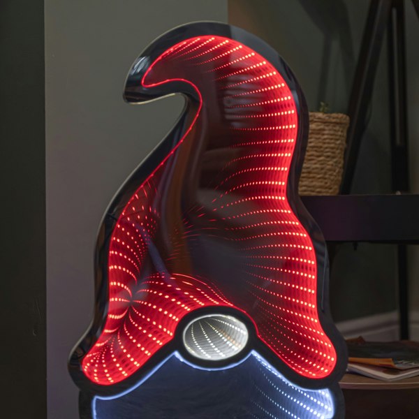 Samuel Alexander 60cm Light up Christmas Gonk in Red Hat Infinity Decoration with LEDs