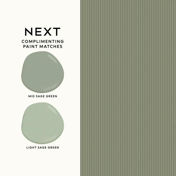 Next Deep Green Ticking Stripe Wallpaper