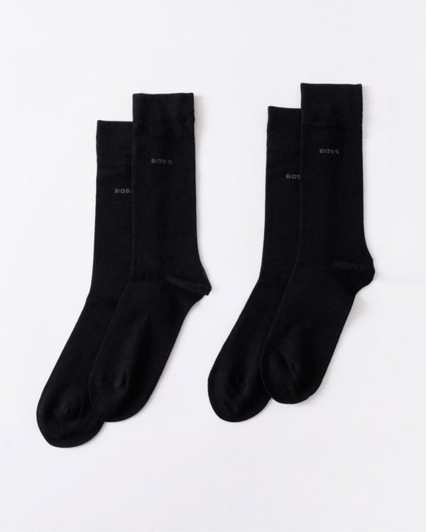 BOSS Orange 2-Pack Mens Bamboo Socks - Black 001