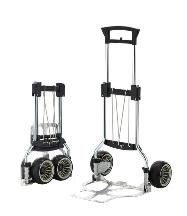 RuXXac Cross 2234-41V3 Folding Sack Truck Barrow for Rough Terrain, Hand Trolley Cart with Extra Wide Wheels, 100kg Capacity