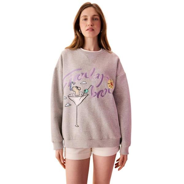 Cath Kidston Womens/Ladies Stanley Martini Glass Sweatshirt - Grey - 