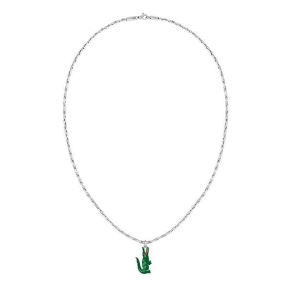 Lacoste Mens Arthor Stainless Steel Necklace & Pendant - Silver - 