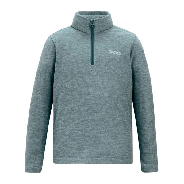 Regatta Kids Hot Shot Quarter Zip Fleece Top - Spruce Green